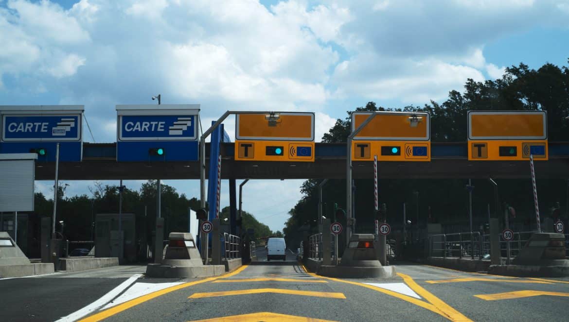 toll barrier on the highway