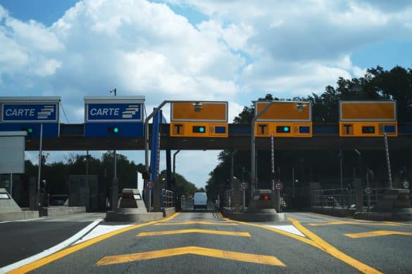 toll barrier on the highway