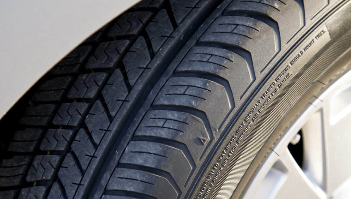 "closeup detail of the tire tread and wheel of a new, high-effiency hybrid car.Check out our other great backgrounds!"