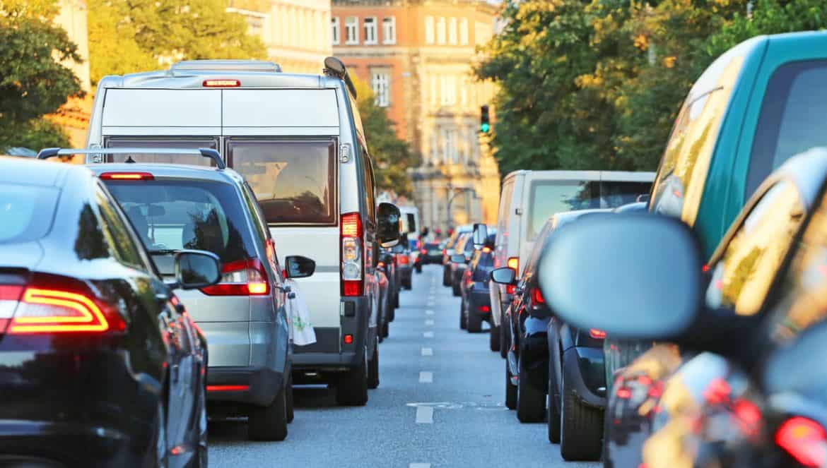 traffic jam in Hamburg